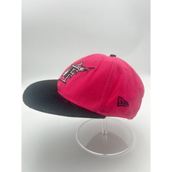 Vintage Florida Marlins Hat New Era 9FIFTY Snapback Red Black MLB Baseball Cap - Picture 2 of 5